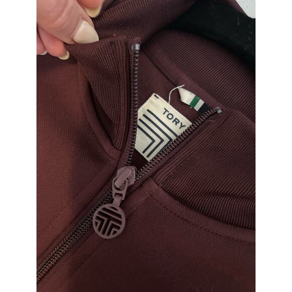 TORY BURCH Sport Tonal Ruffle-Trim Track Jacket - Large - Picture 5 of 8